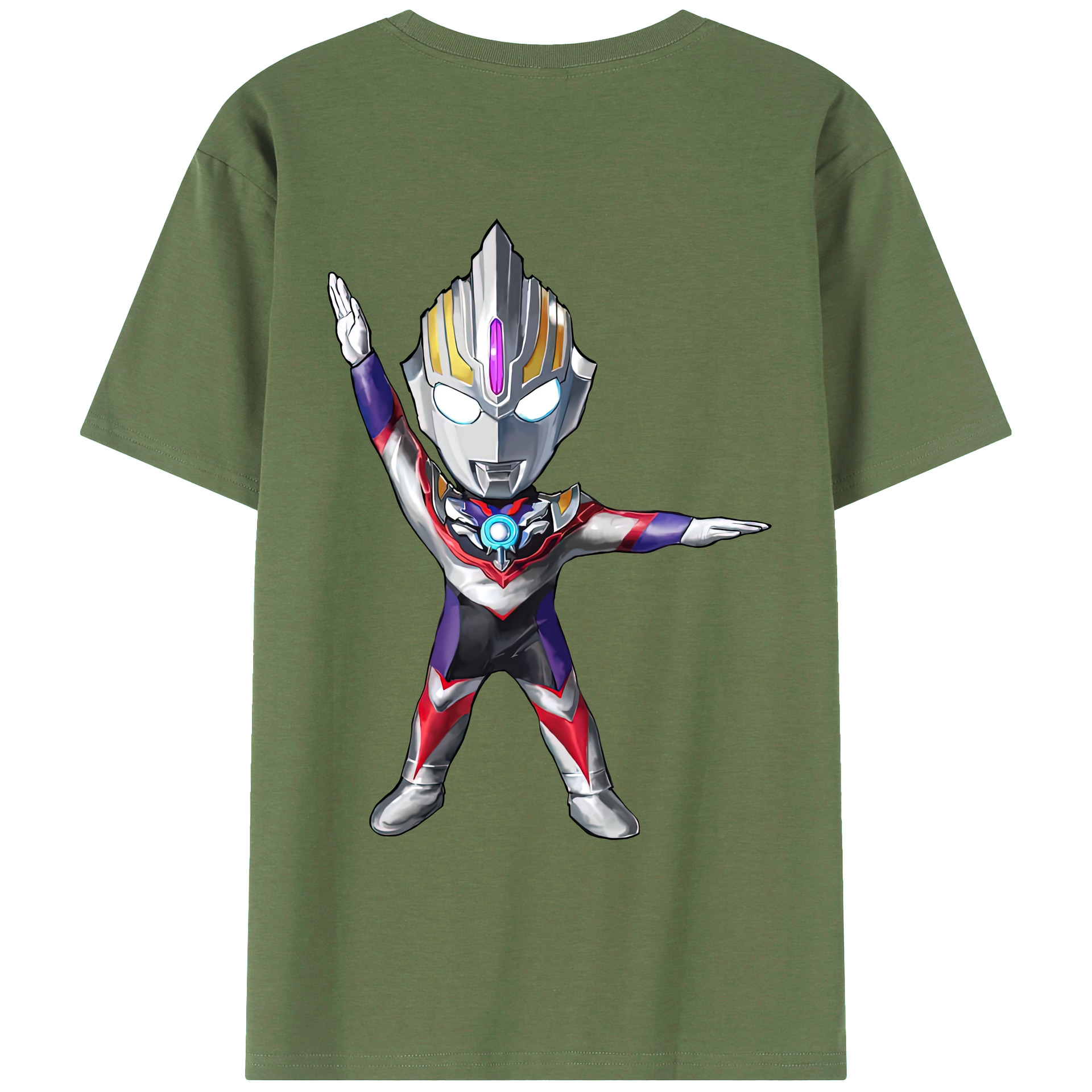 （画像用） ウルトラマン Ultraman 綿100％ メンズ半袖Tシャツ（バックプリント） 通気性